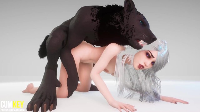 【3D】妖艷的母狗吃著狼的雞巴
